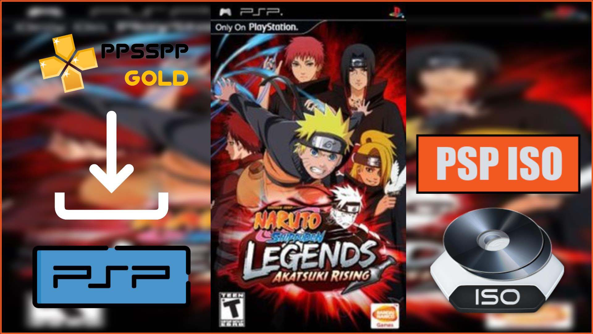 T L Charger Naruto Shippuden Legends Akatsuki Rising Psp