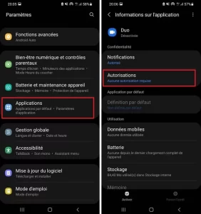 Android : comment Modifier et gérer les autorisations des applications